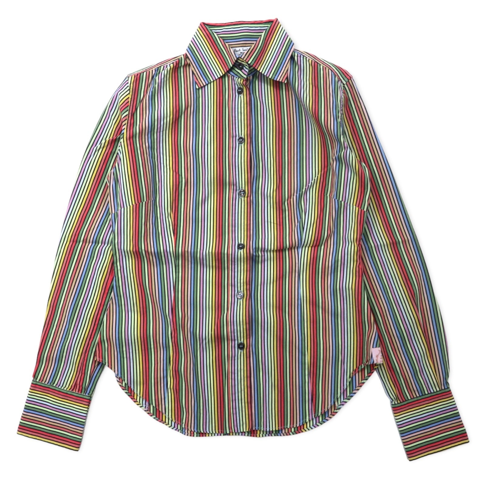 Paul Smith BLUE イタリア製 ドレスシャツ 40 マルチカラー ストライプ コットン