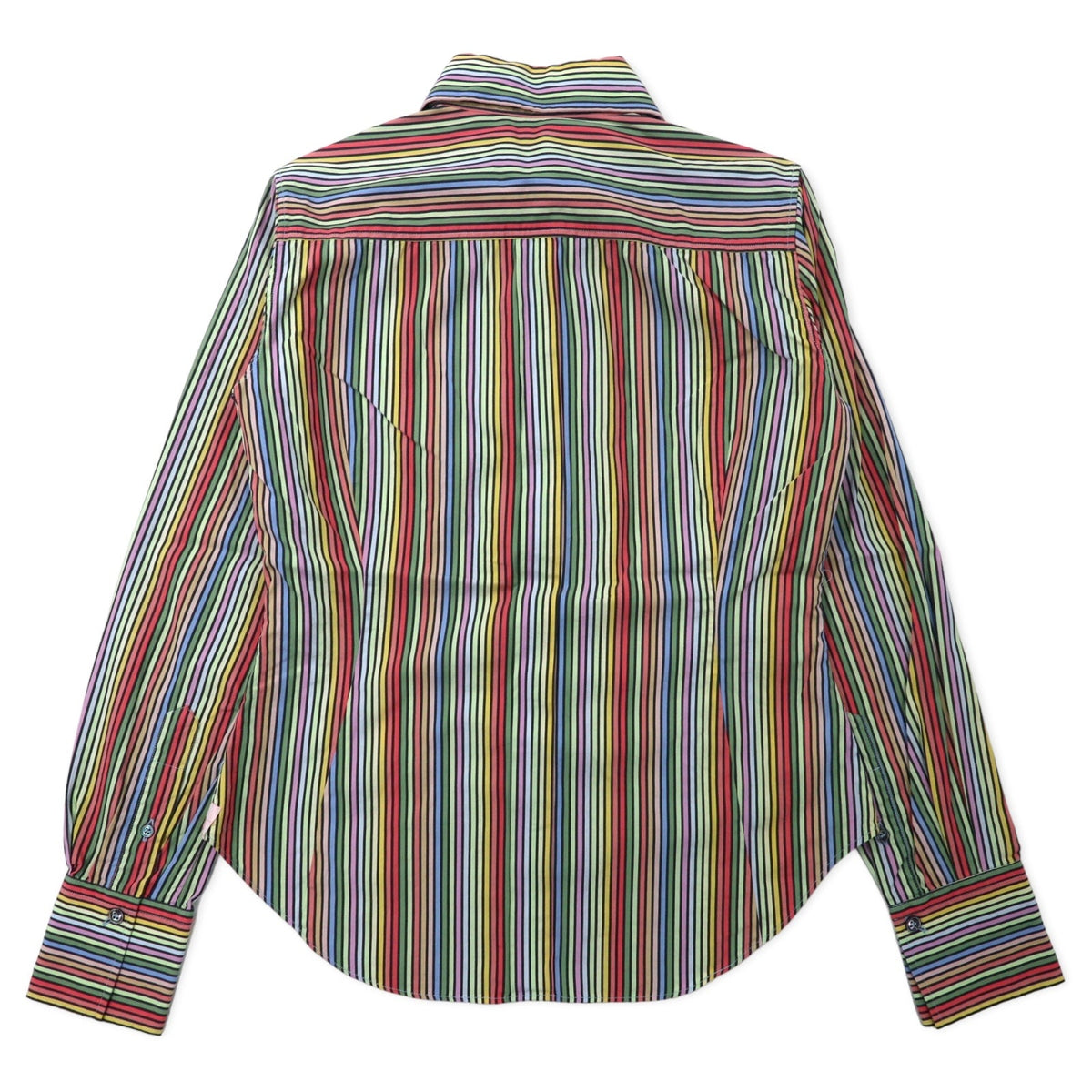 Paul Smith BLUE Camicia Elegante Made in Italy 40 A Righe Multicolore Cotone