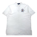 Polo by Ralph Lauren Polo anni '90 XL bianco cotone piquet ricamo pony Perù