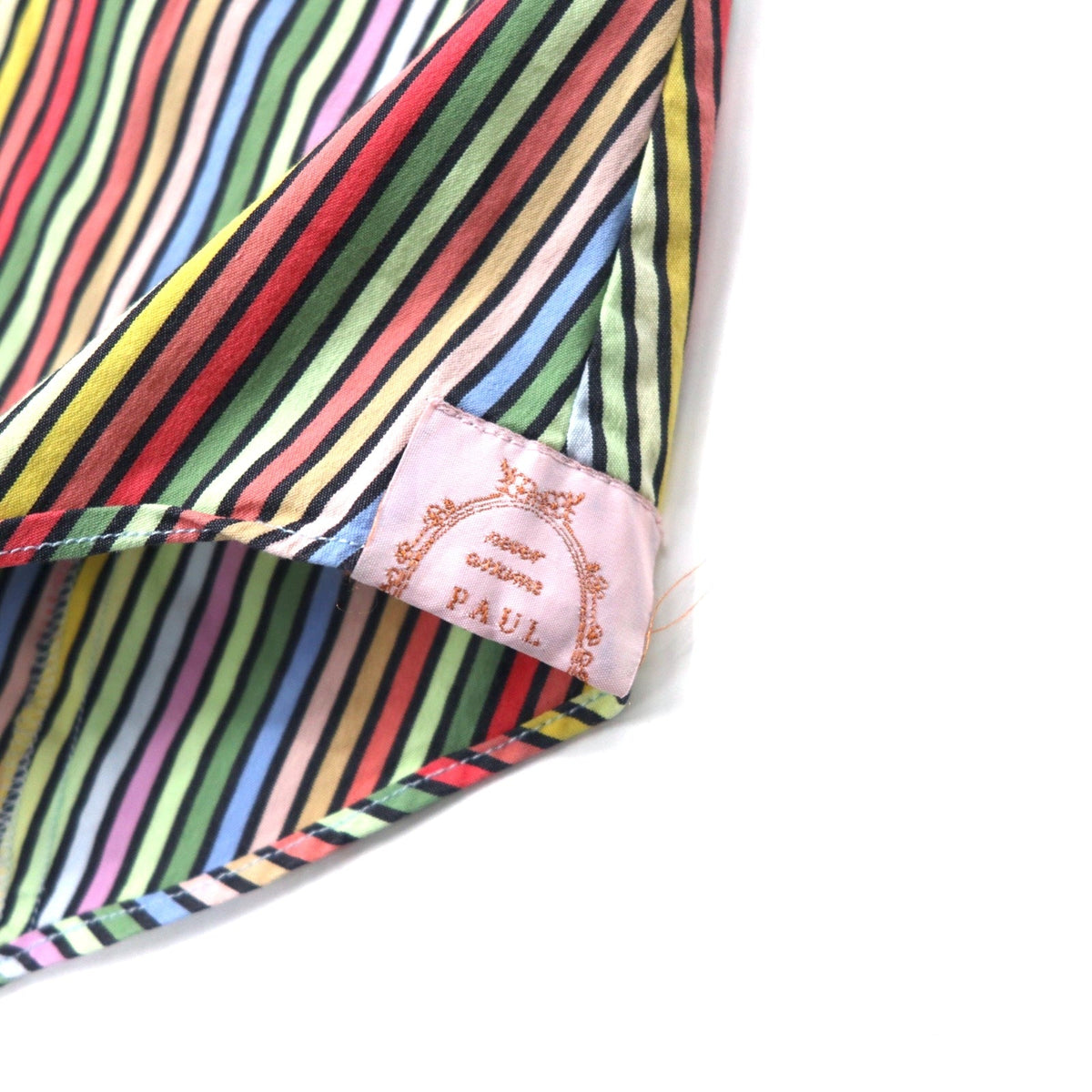 Paul Smith BLUE Camicia Elegante Made in Italy 40 A Righe Multicolore Cotone