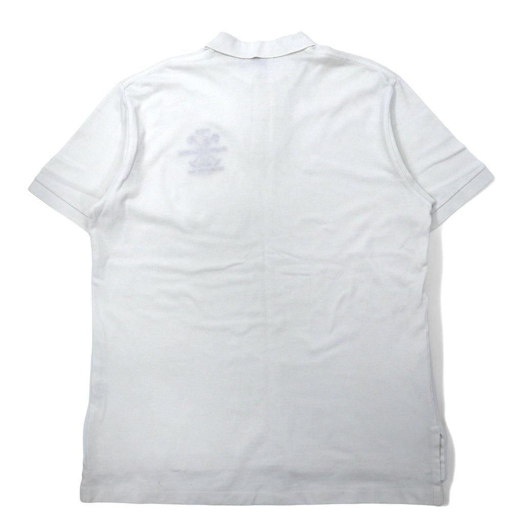 Polo by Ralph Lauren Polo anni '90 XL bianco cotone piquet ricamo pony Perù