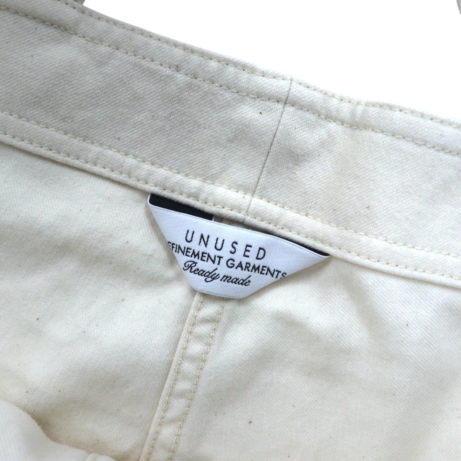 salopette inutilizzata M bianca naturale cotone made in Japan UW0909