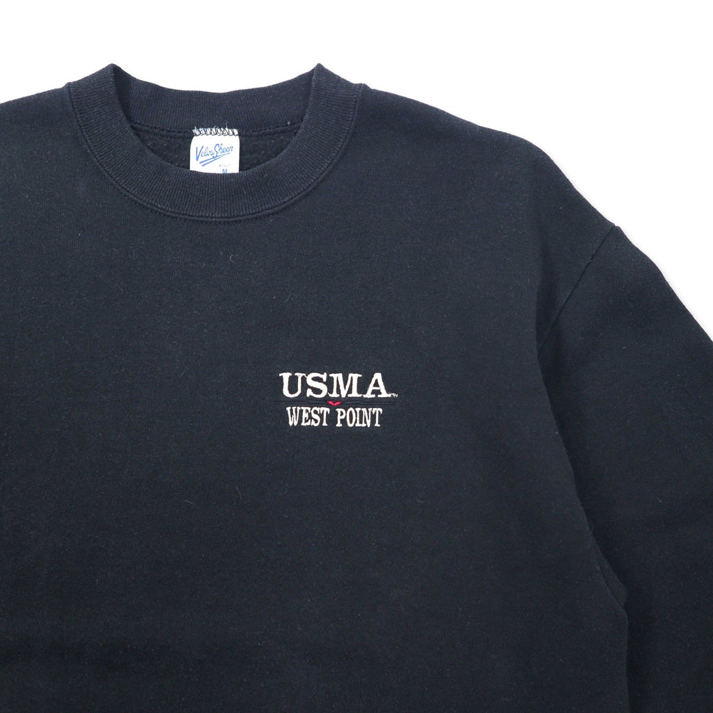 Velva Sheen Prodotto negli USA anni '90 USMA Felpa M Nera Cotone