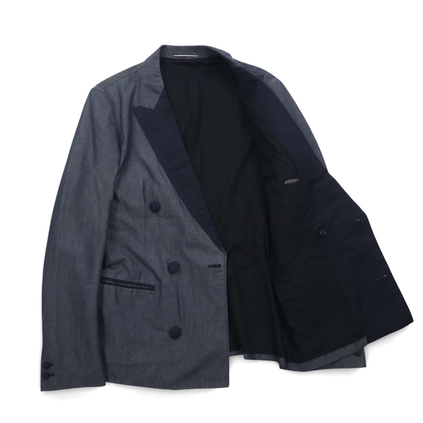 TOMORROWLAND Giacca doppiopetto con revers a punta Blazer S grigio EXTRA EGYPTIAN COTTON
