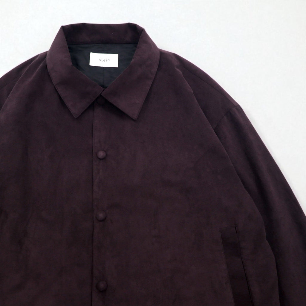 Giacca coach oversize in ecopelle scamosciata stein, taglia M, colore marrone, modello ST-019, made in Japan