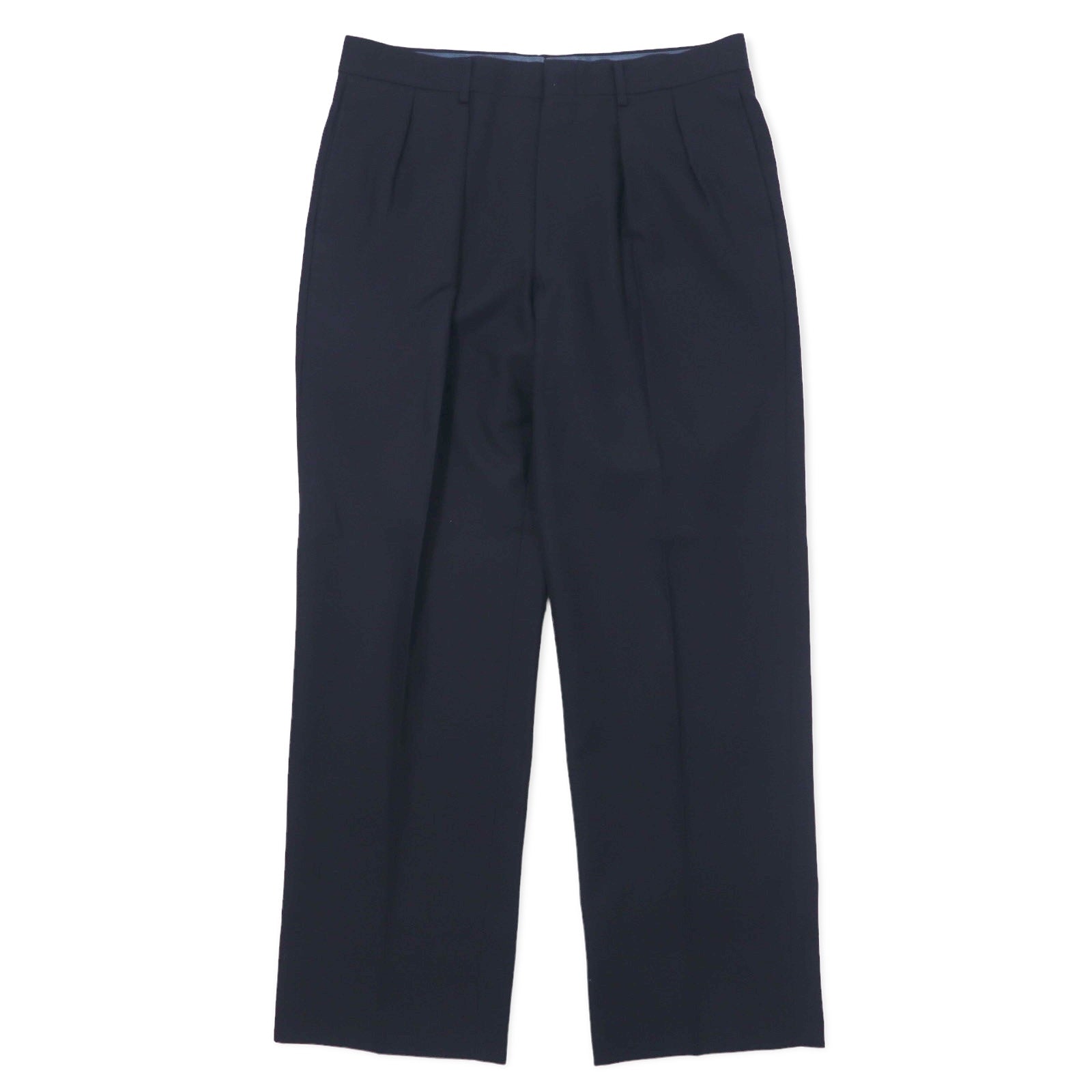 BURBERRY Pantaloni a gamba dritta a 2 pieghe 88 Blu scuro Lana Gabardine Prodotto in Giappone