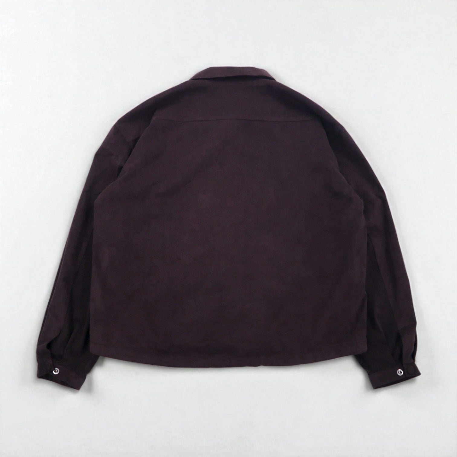 Giacca coach oversize in ecopelle scamosciata stein, taglia M, colore marrone, modello ST-019, made in Japan