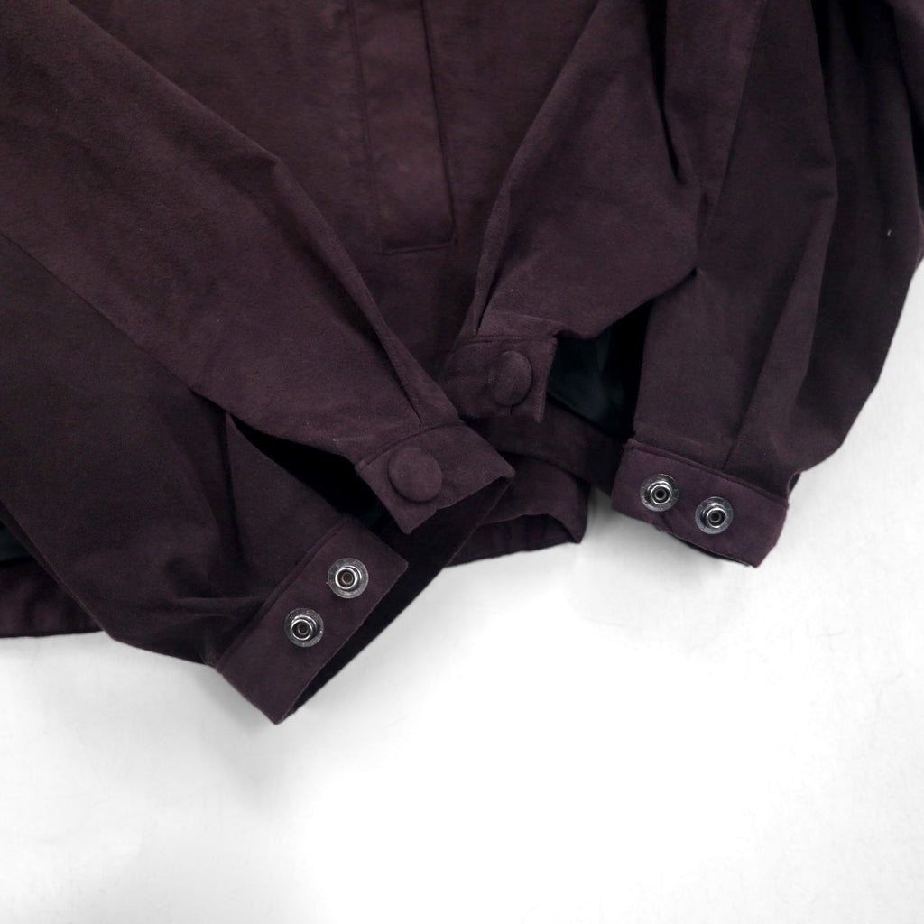 Giacca coach oversize in ecopelle scamosciata stein, taglia M, colore marrone, modello ST-019, made in Japan
