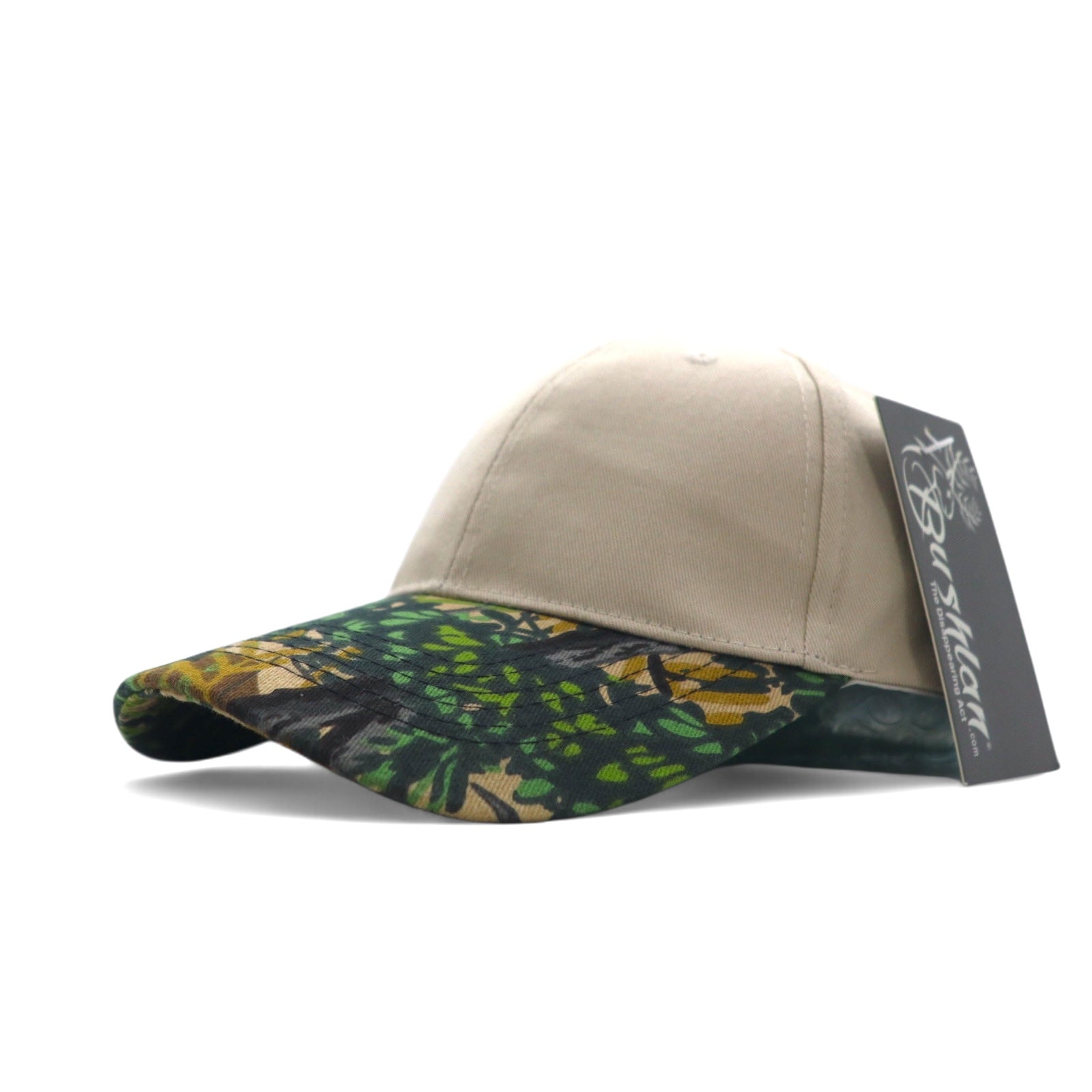 Bushlan Berretto da baseball mimetico ad albero reale FREE beige verde, nuovo con etichette