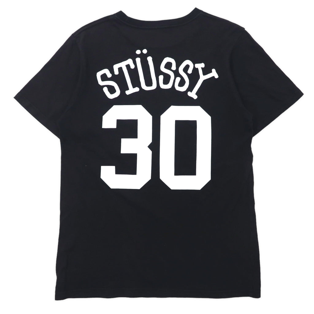 STUSSY × UNDEFEATED プリントTシャツ M ブラック コットン ナンバリング 両面プリント