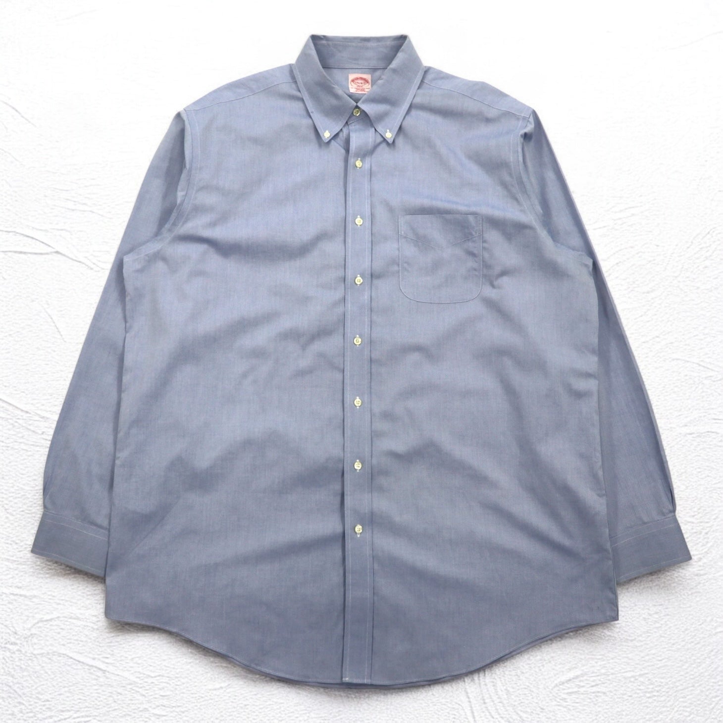Brooks Brothers 346 ボタンダウンシャツ XL ブルー コットン REGULAR FIT NON-IRON