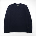 Barbour フィッシャーマン アラン ニット セーター M ネイビー ウール CLASSIC TARTAN MKN1059NY94