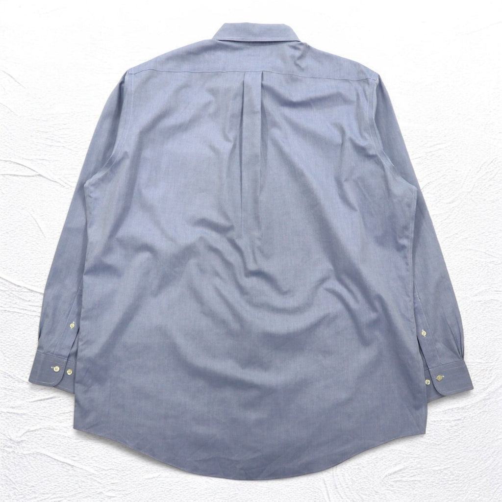 Brooks Brothers 346 ボタンダウンシャツ XL ブルー コットン REGULAR FIT NON-IRON