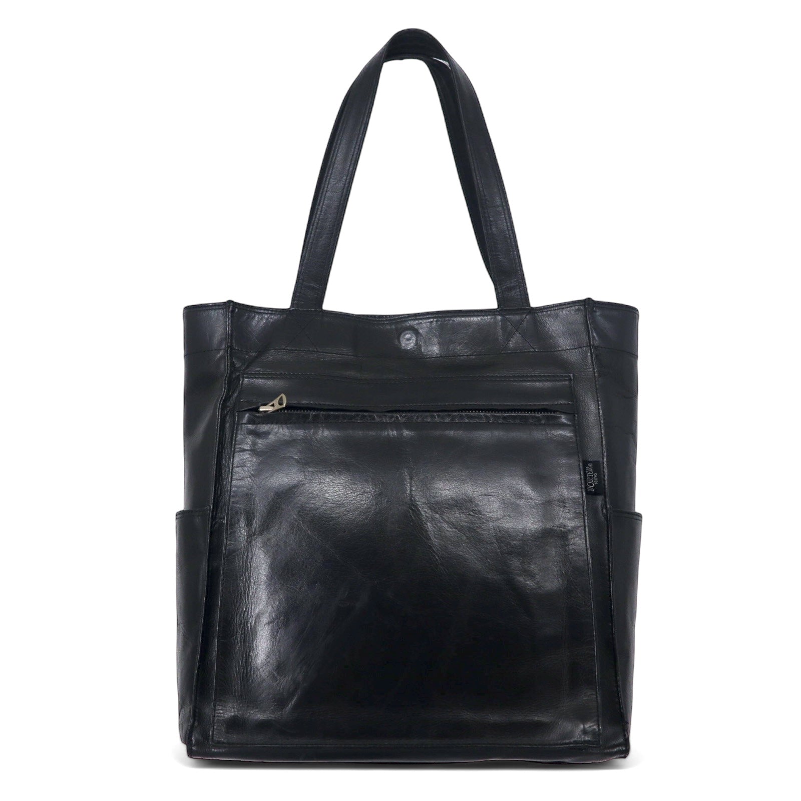PORTER Frank Borsa Tote in Pelle Nera Cavallino FRANK Prodotto in Giappone