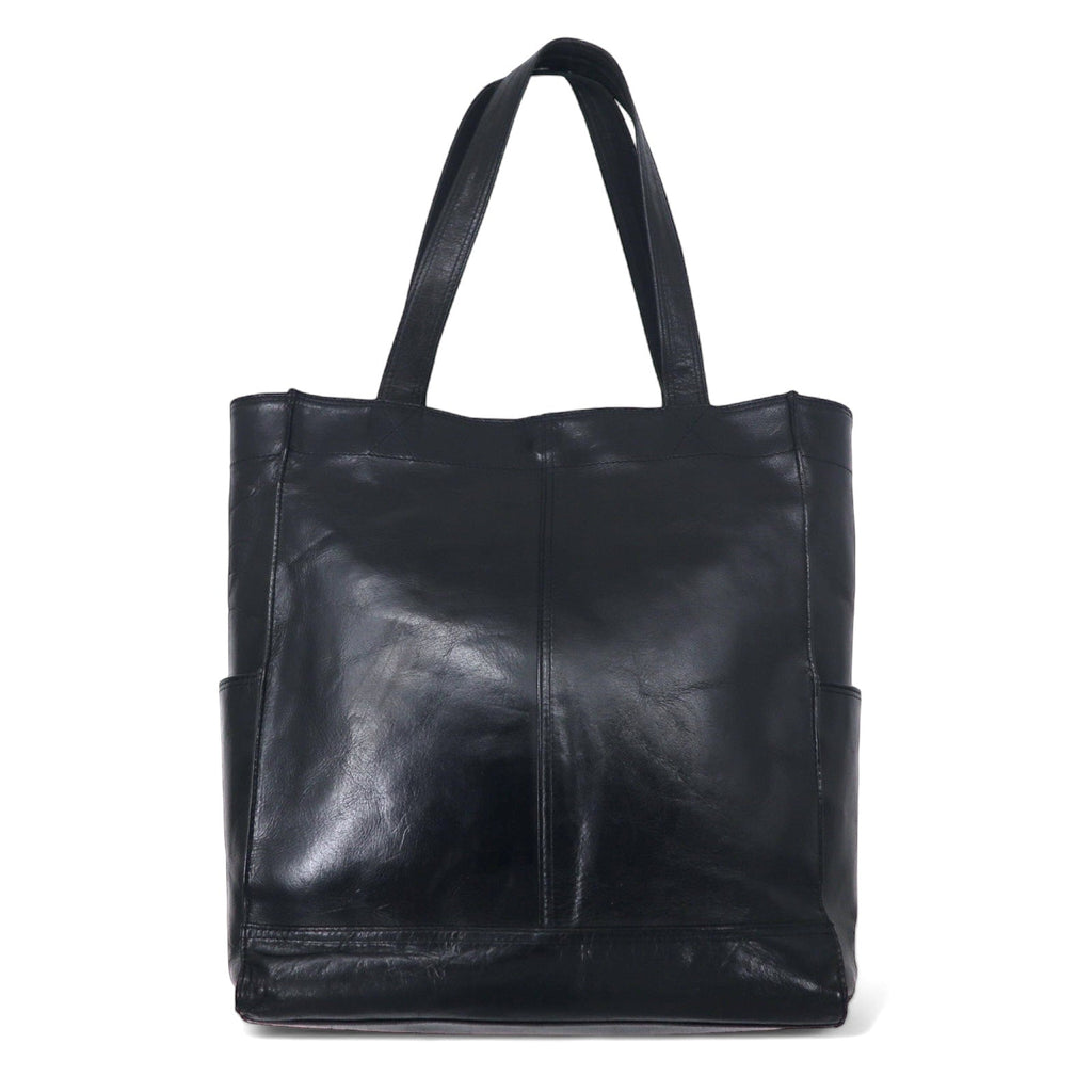 PORTER Frank Borsa Tote in Pelle Nera Cavallino FRANK Prodotto in Giappone