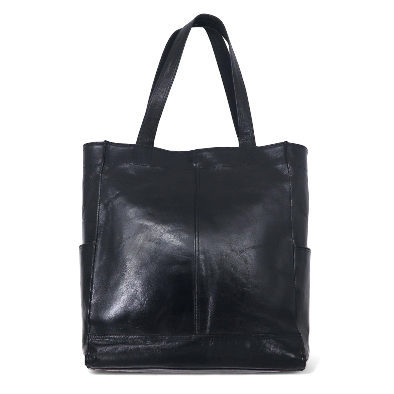 PORTER Frank Borsa Tote in Pelle Nera Cavallino FRANK Prodotto in Giappone