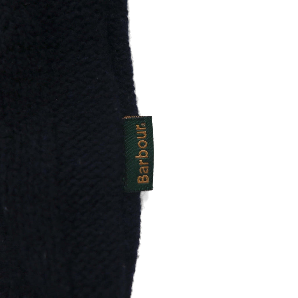 Barbour フィッシャーマン アラン ニット セーター M ネイビー ウール CLASSIC TARTAN MKN1059NY94