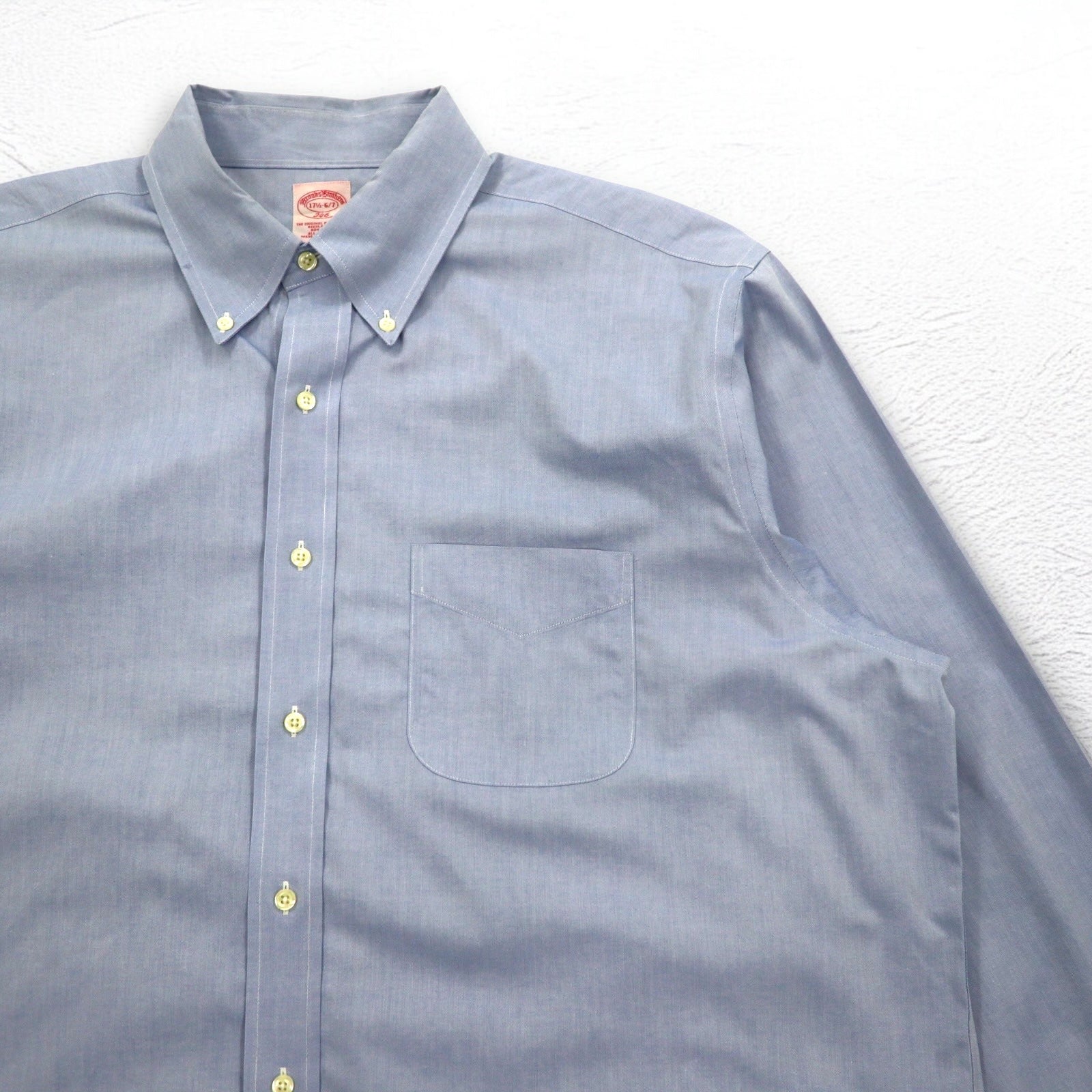 Brooks Brothers 346 ボタンダウンシャツ XL ブルー コットン REGULAR FIT NON-IRON