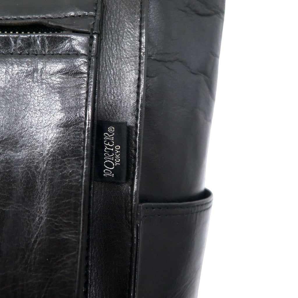 PORTER Frank Borsa Tote in Pelle Nera Cavallino FRANK Prodotto in Giappone