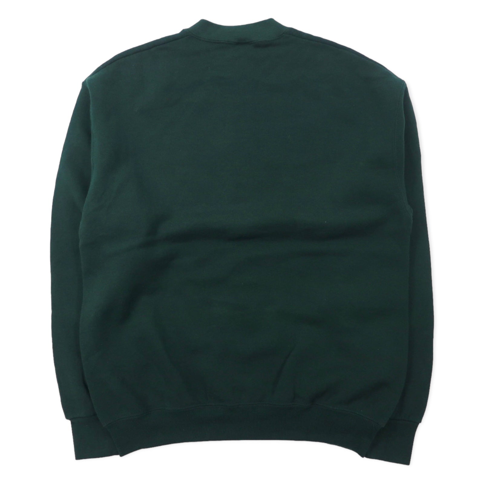 FRUIT OF THE LOOM USA 90s felpa ricamata L verde cotone felpata LAS VEGAS