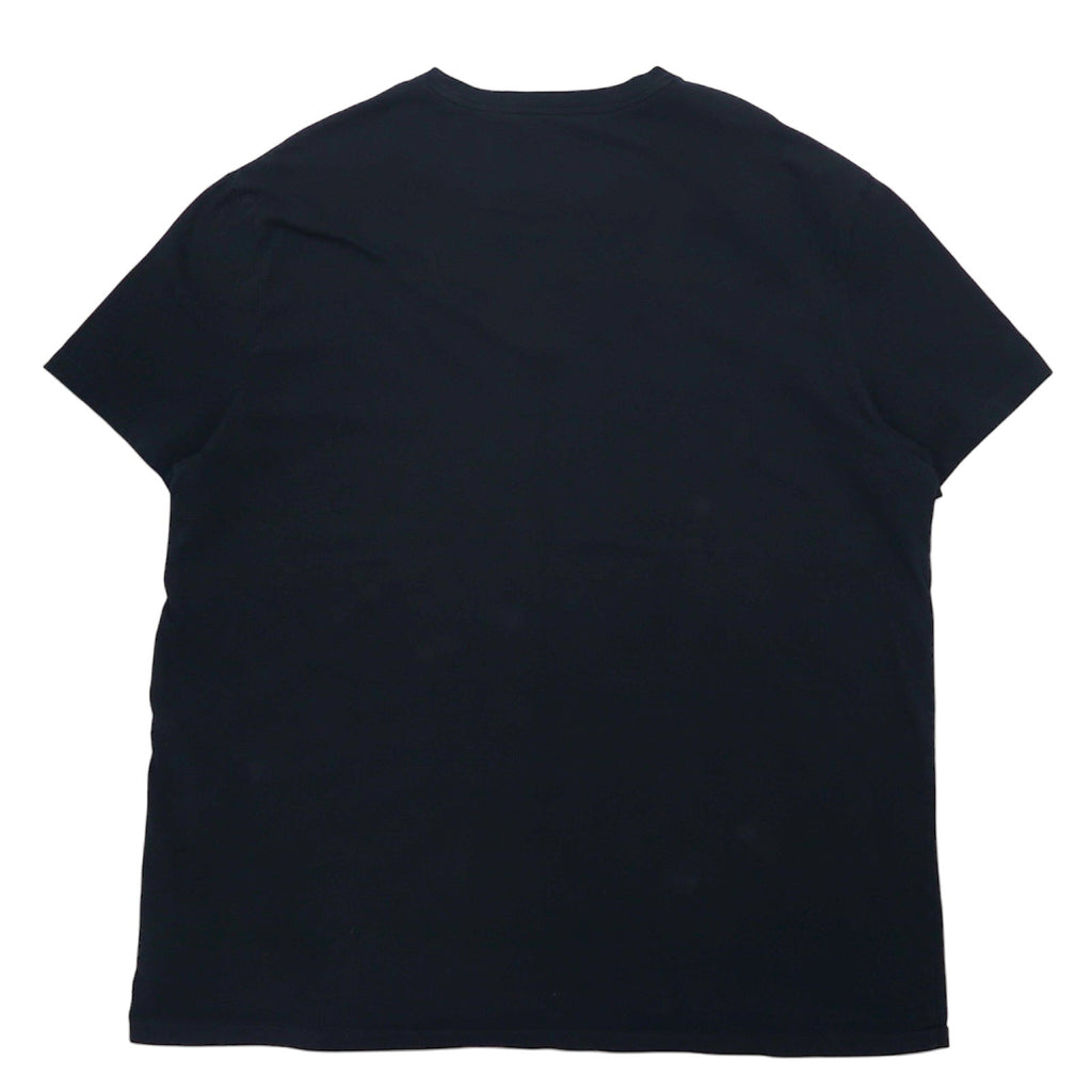 Polo Ralph Lauren T-shirt con stampa logo XXL nero cotone classic fit con piccolo pony ricamato taglia grande