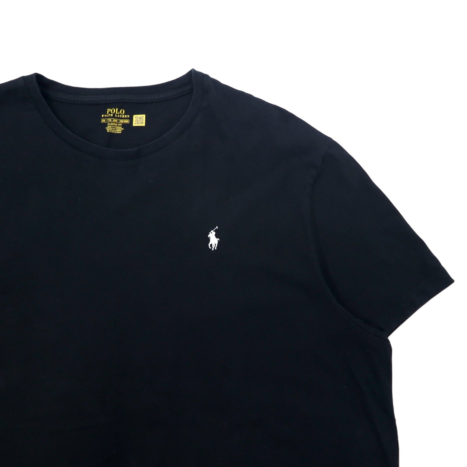 Polo Ralph Lauren T-shirt con stampa logo XXL nero cotone classic fit con piccolo pony ricamato taglia grande