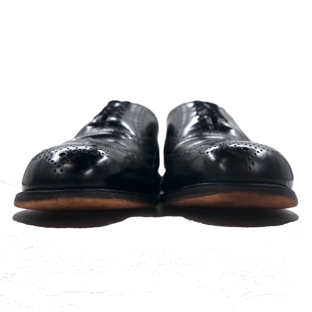 FLS FLORSHEIM Scarpe stringate brogue wingtip 28.5cm nere pelle medallion 70018