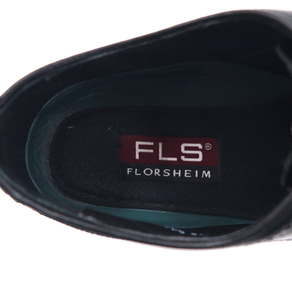 FLS FLORSHEIM Scarpe stringate brogue wingtip 28.5cm nere pelle medallion 70018