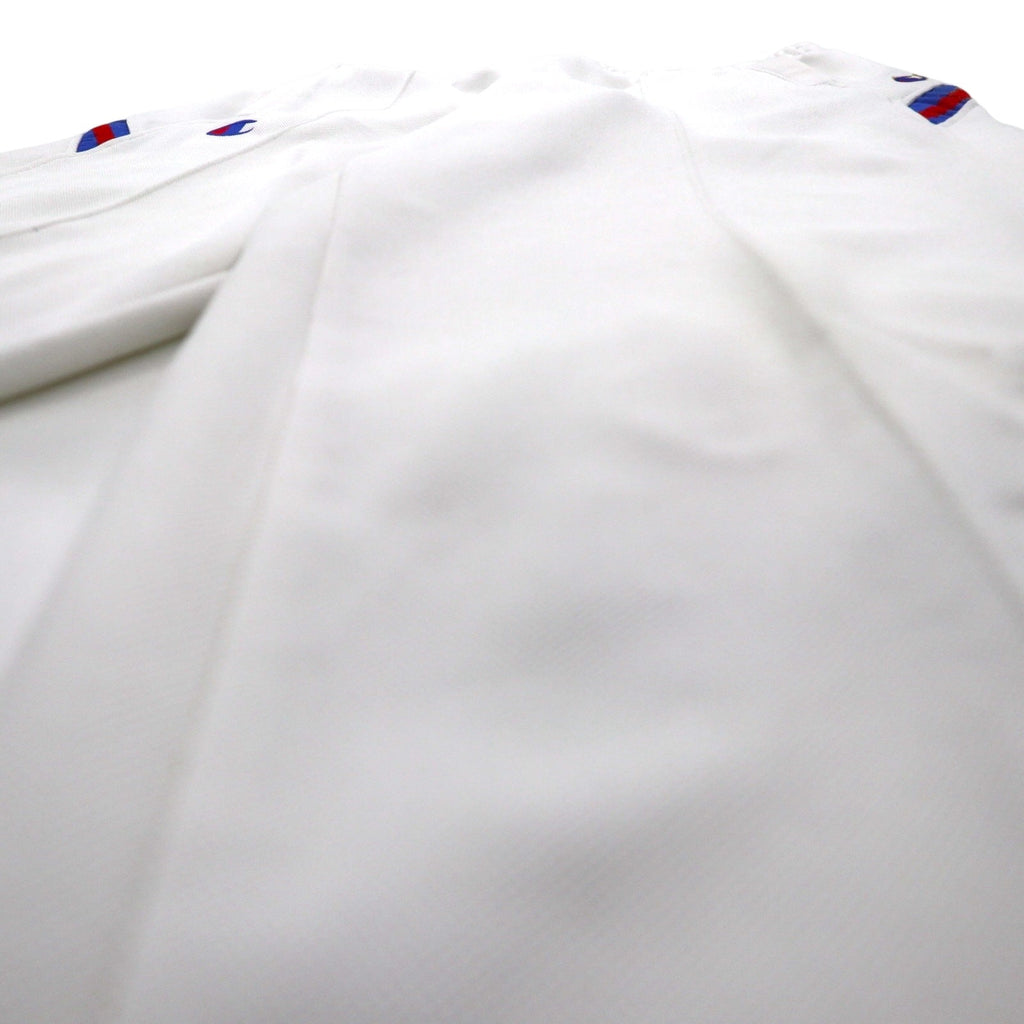 Champion 90年代 トラックパンツ ジャージ XL ホワイト ポリエステル 裾ジップ スリット 日本製