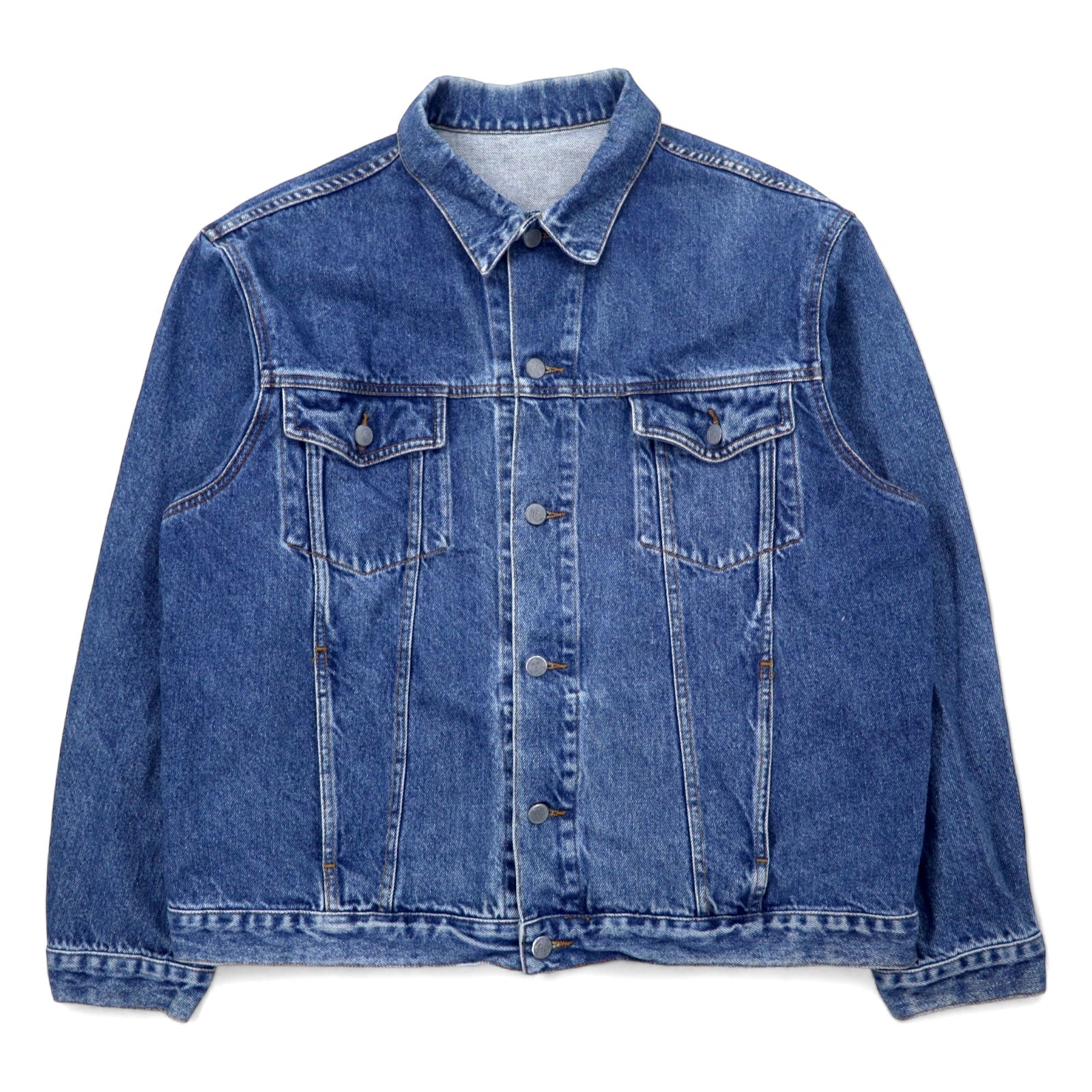 Anni '90 OCTET giacca di jeans blu in cotone taglia XL