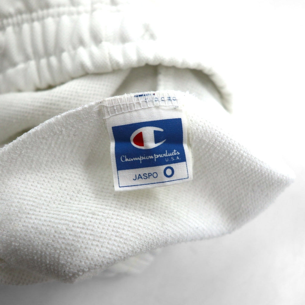 Champion 90年代 トラックパンツ ジャージ XL ホワイト ポリエステル 裾ジップ スリット 日本製