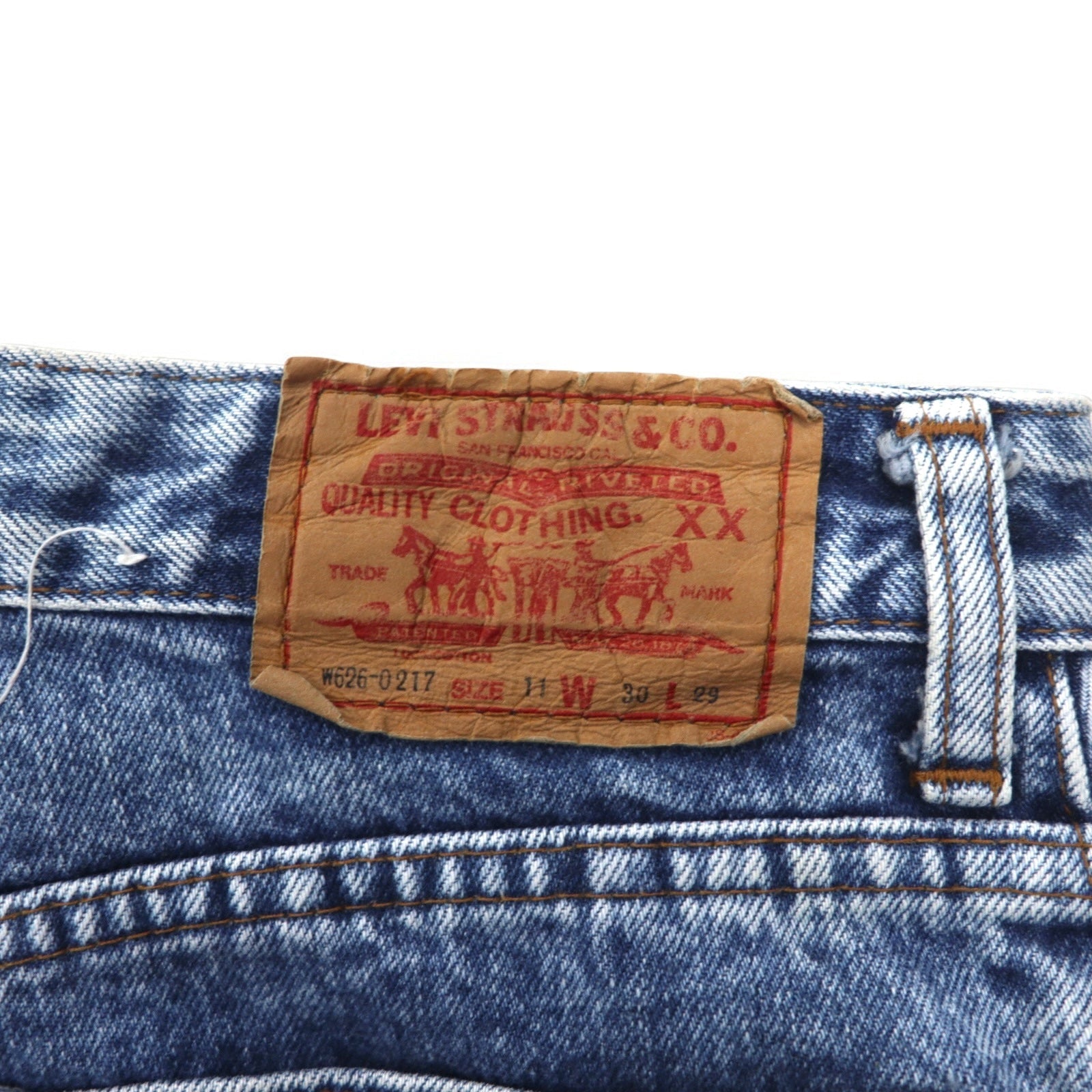 Levi's Anni '80 Jeans a vita alta affusolati M Blu Stonewash W626-0217 Made in Japan
