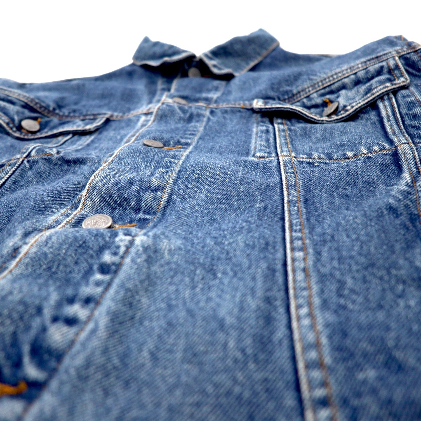 Anni '90 OCTET giacca di jeans blu in cotone taglia XL