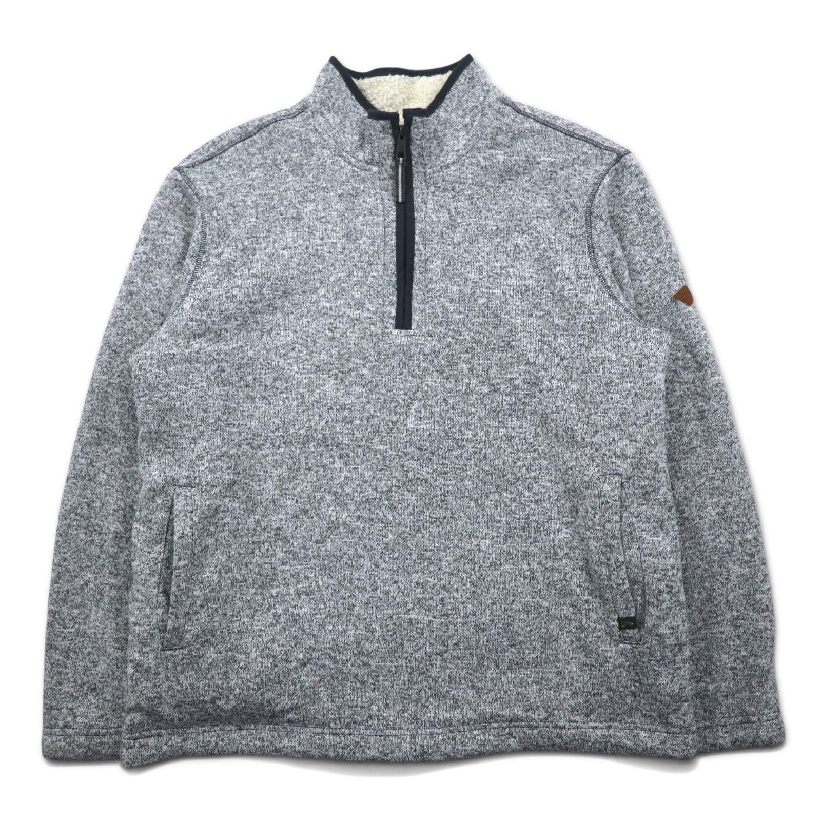 ORVIS Giacca in pile mezza zip foderata in pile XL grigia in poliestere