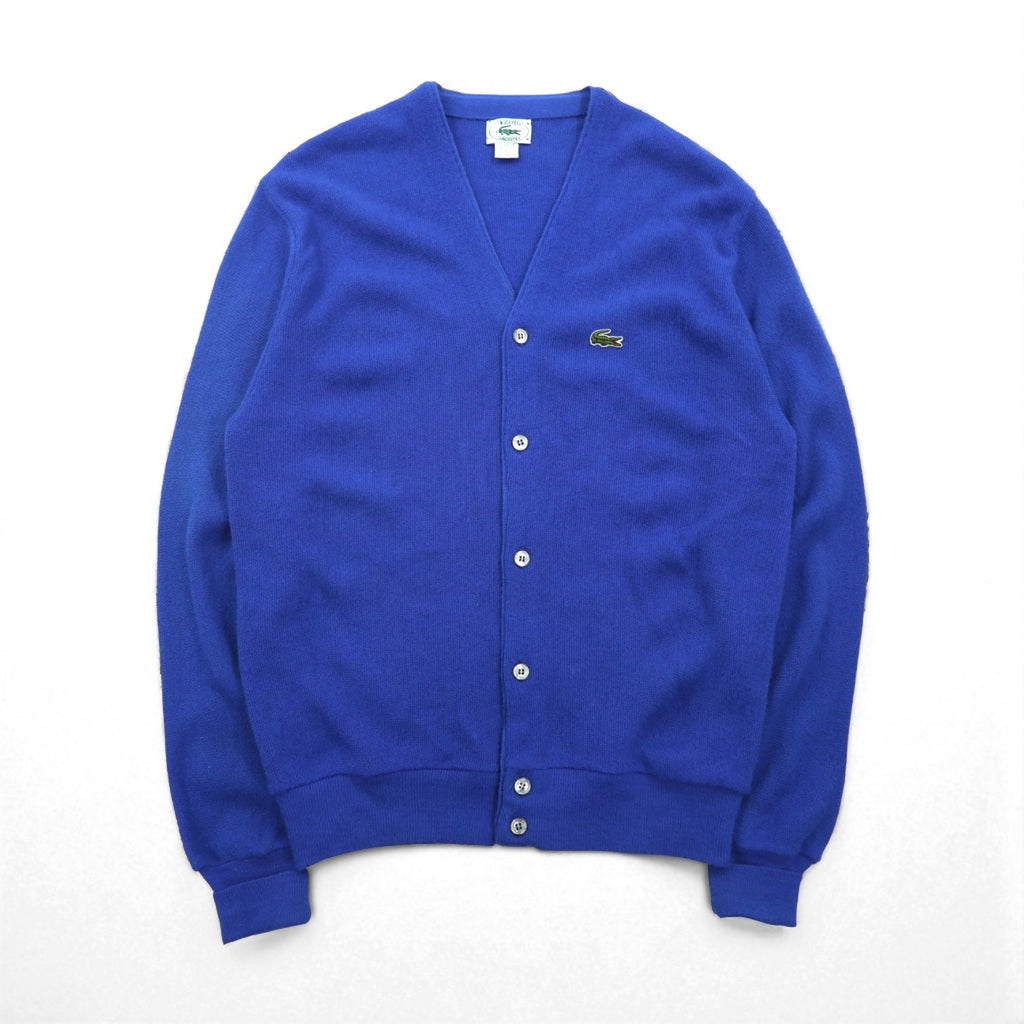 IZOD LACOSTE 80年代 USA製 ニット カーディガン L ブルー アクリル