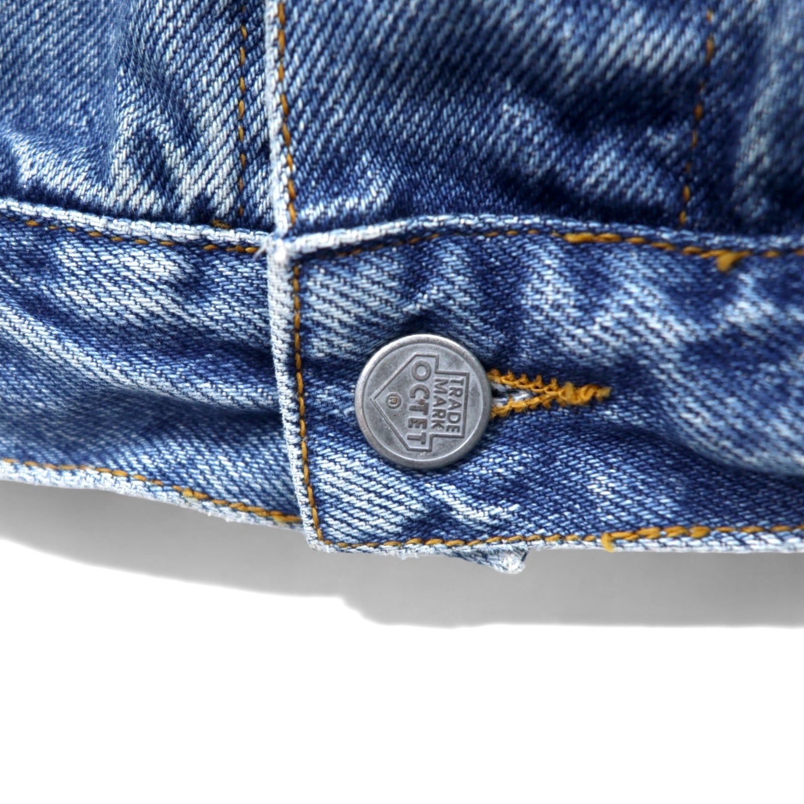 Anni '90 OCTET giacca di jeans blu in cotone taglia XL