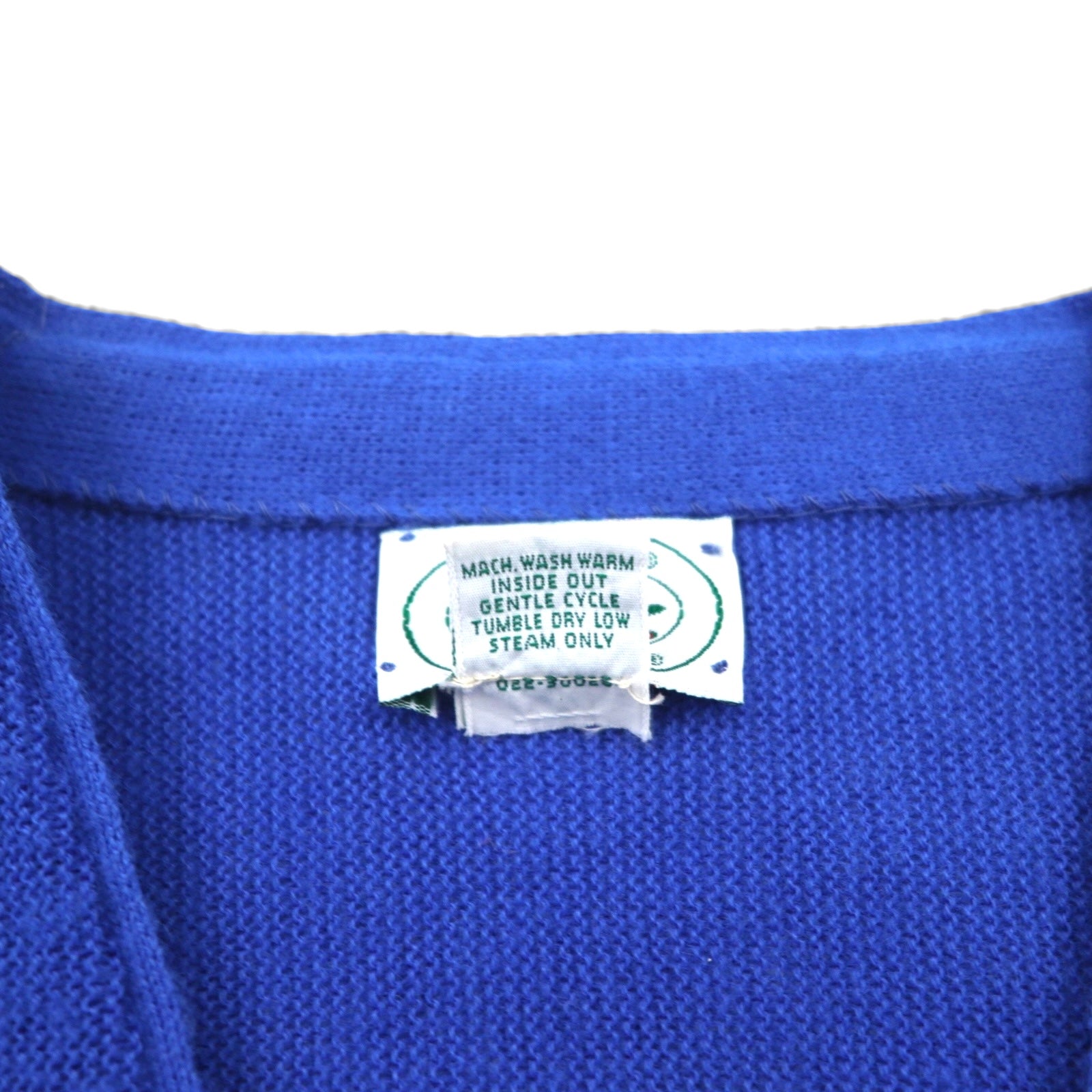IZOD LACOSTE 80年代 USA製 ニット カーディガン L ブルー アクリル