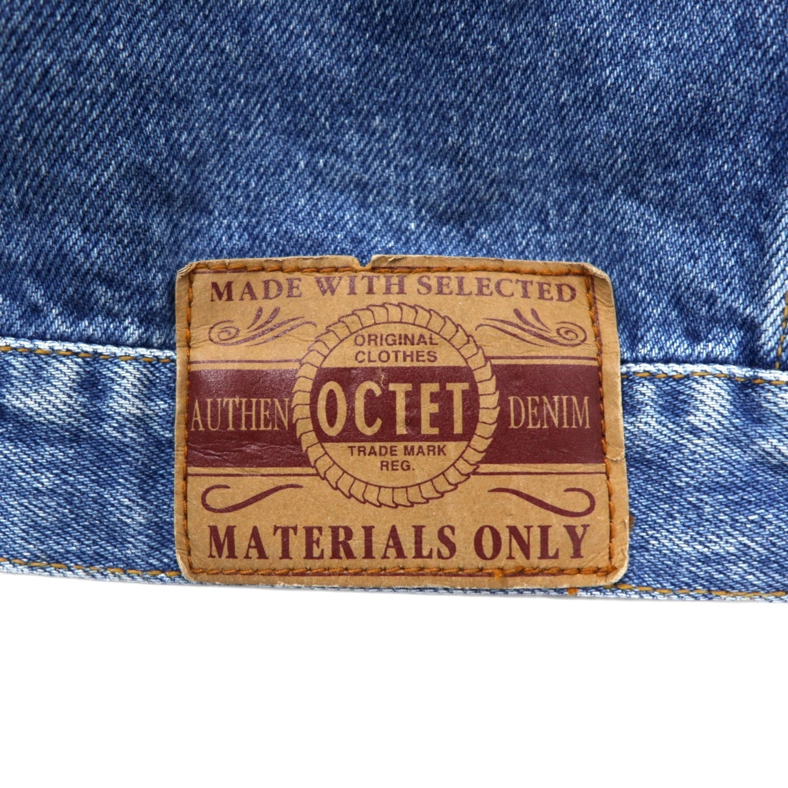 Anni '90 OCTET giacca di jeans blu in cotone taglia XL