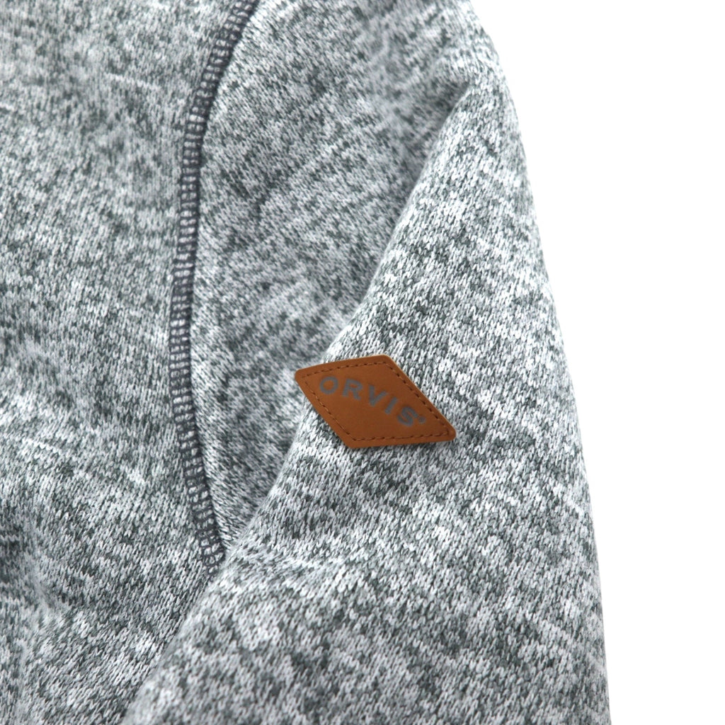 ORVIS Giacca in pile mezza zip foderata in pile XL grigia in poliestere