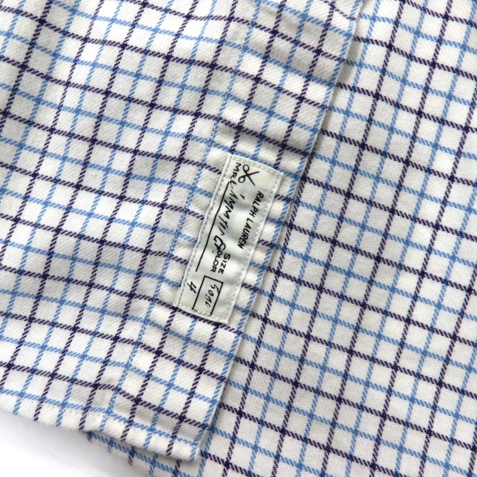Camicia button-down Ralph Lauren a quadri Windopen, 3XLT TALL, bianca, in cotone, ricamo piccolo pony, taglia grande.