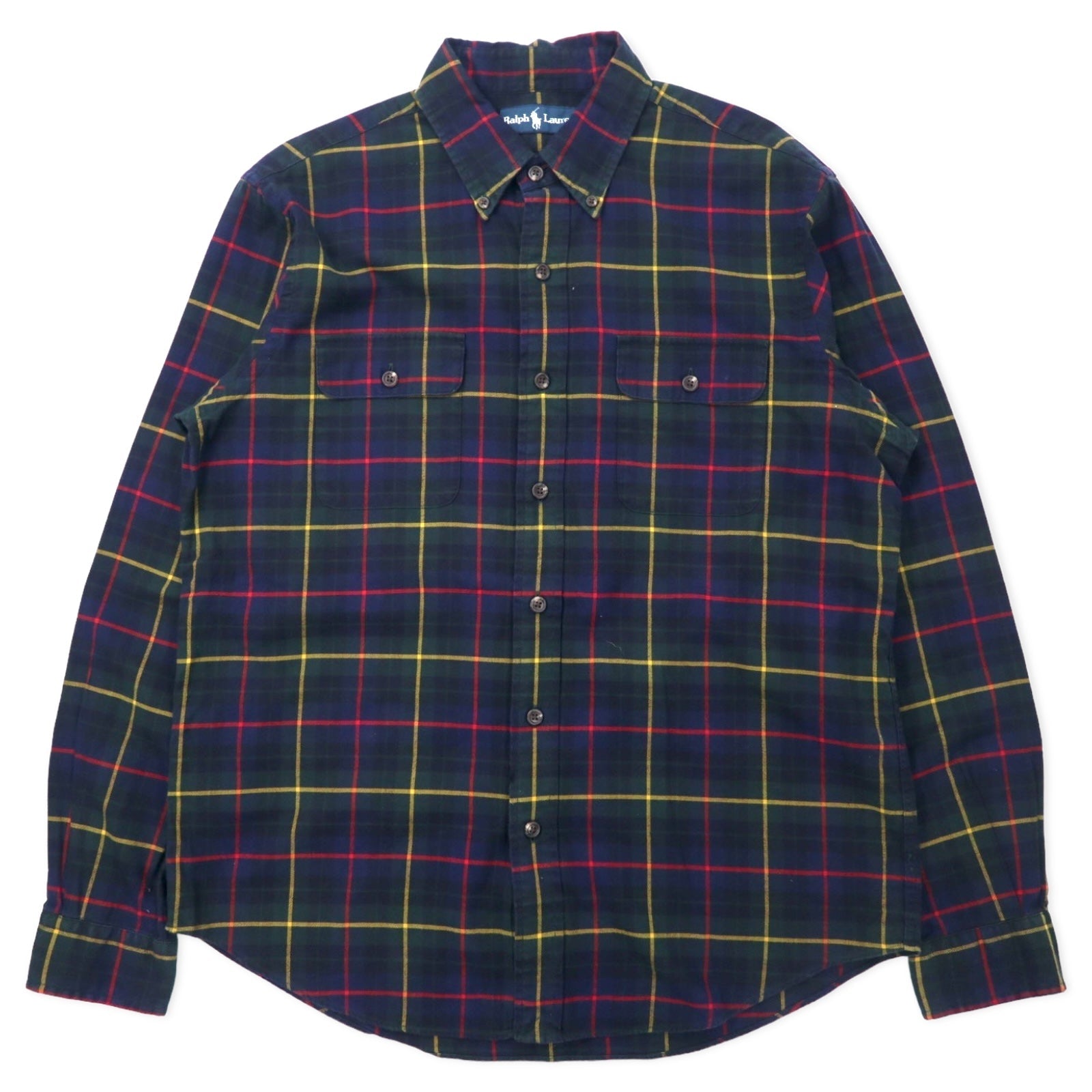 Ralph Lauren Camicia Button-Down Black Watch L Verde a Quadri Cotone