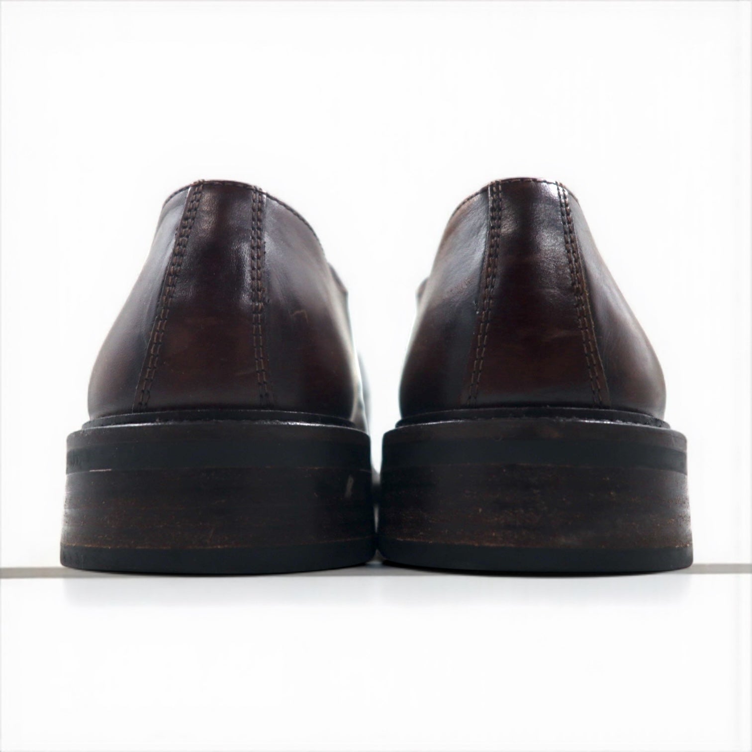 Italy Vintage Leather Derby Shoes イタリア製 モックトゥ ドレスシューズ 28cm ブラウン レザー KENNETH COLE