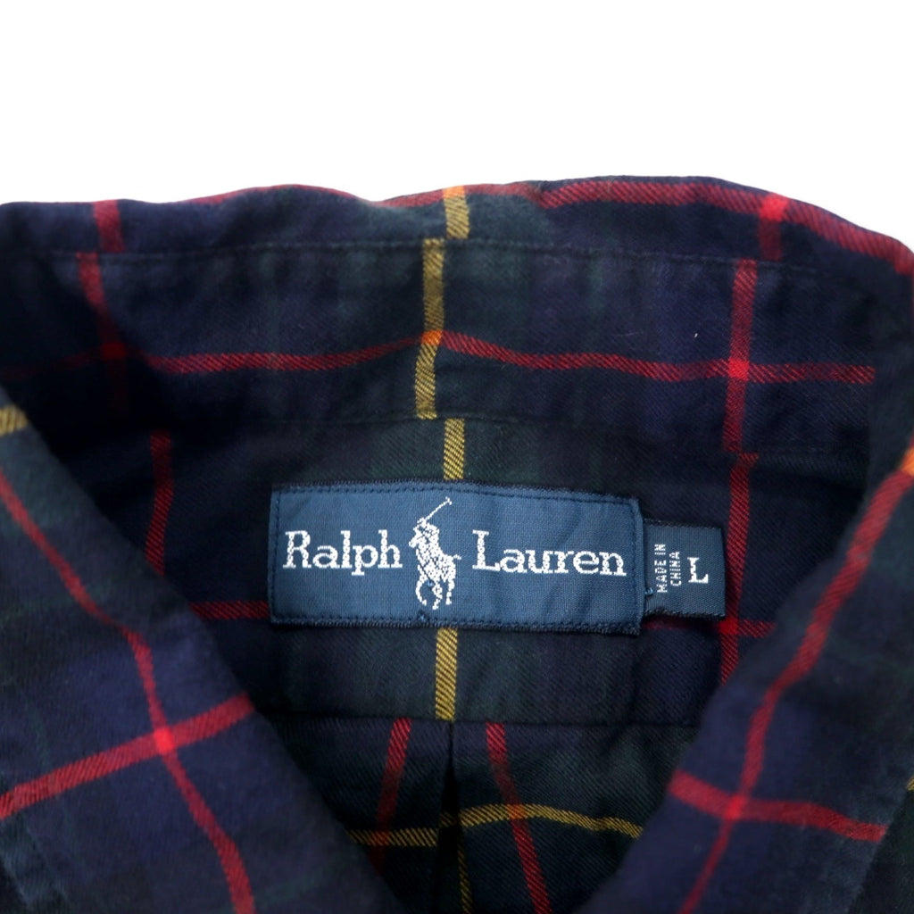 Ralph Lauren Camicia Button-Down Black Watch L Verde a Quadri Cotone