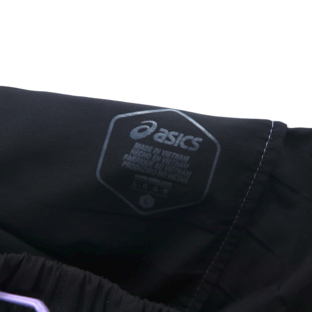 KIKO KOSTADINOV × asics トラックパンツ L ブラック ポリエステル 裾ジップ 2011A533