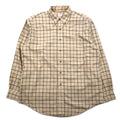Brooks Brothers ウィンドペンチェック ボタンダウンシャツ L ベージュ コットン ノンアイロン