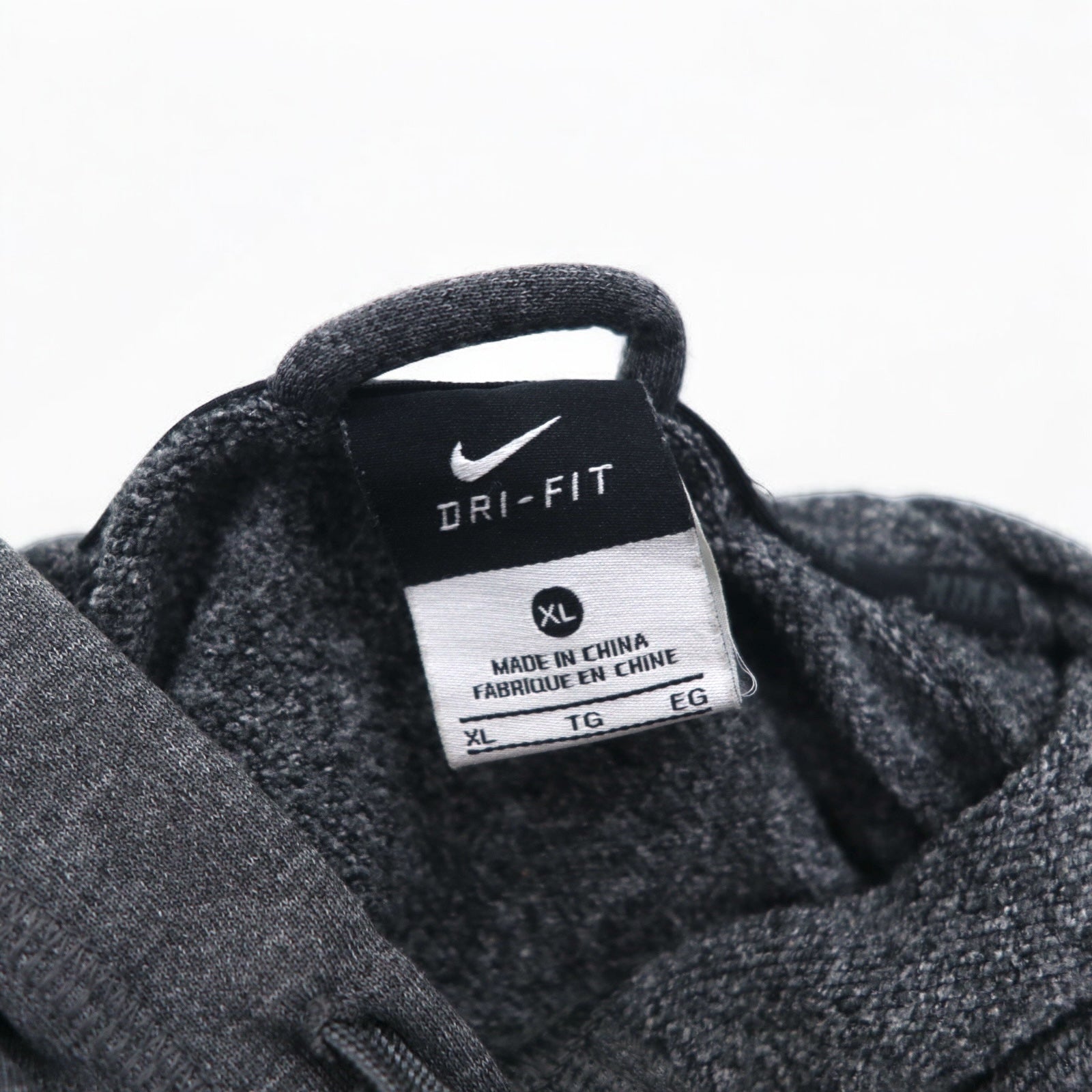 NIKE Dry-Fit Felpa con Cappuccio Pullover XL Grigio BATTLE READY 604632-071