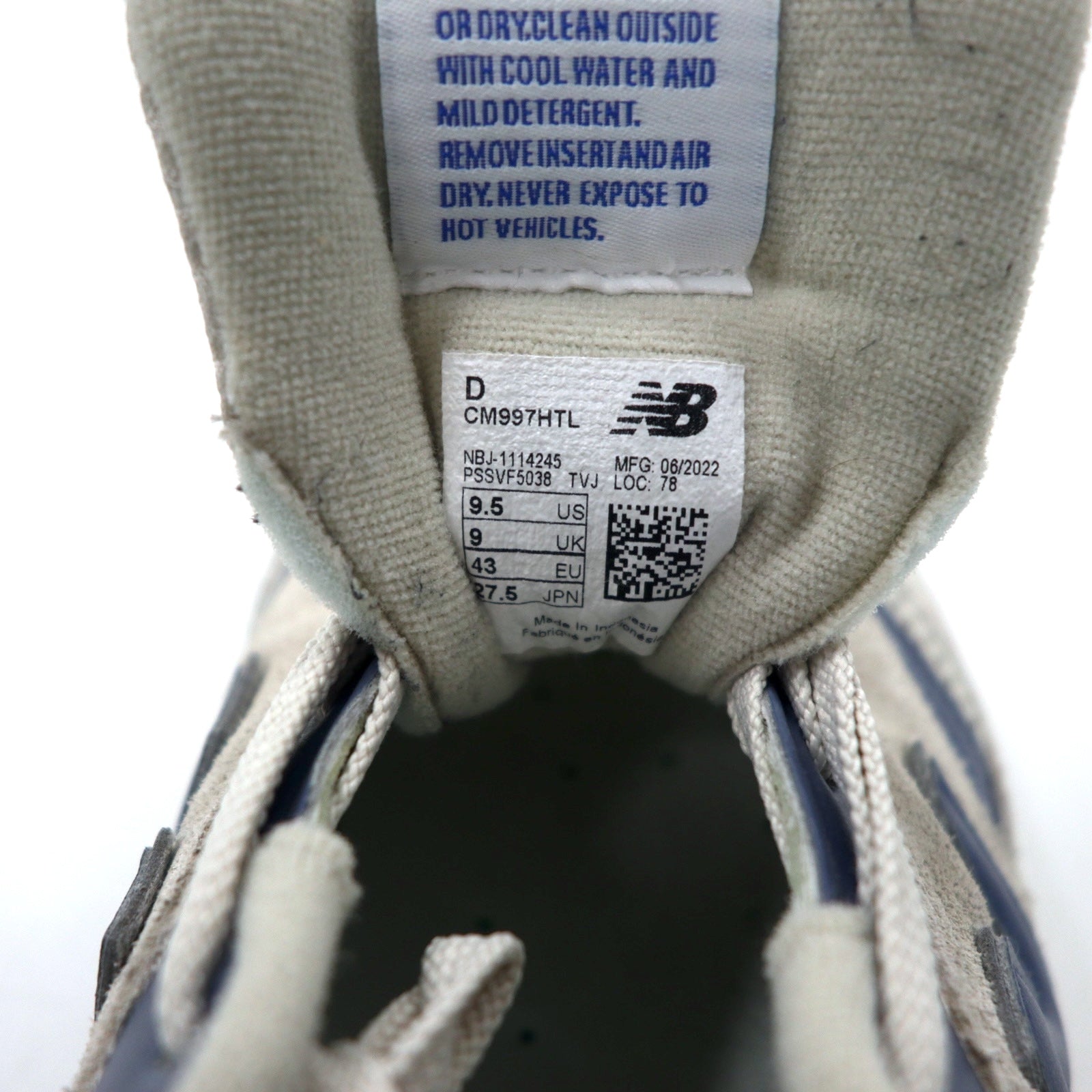 new balance 997H sneakers 27.5cm grigio pelle scamosciata CM997HTL