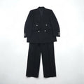 BURBERRY 日本製 ピークドラペル ダブル ブレザー セットアップ スーツ M メタルボタン 羊毛 ギャバジン
