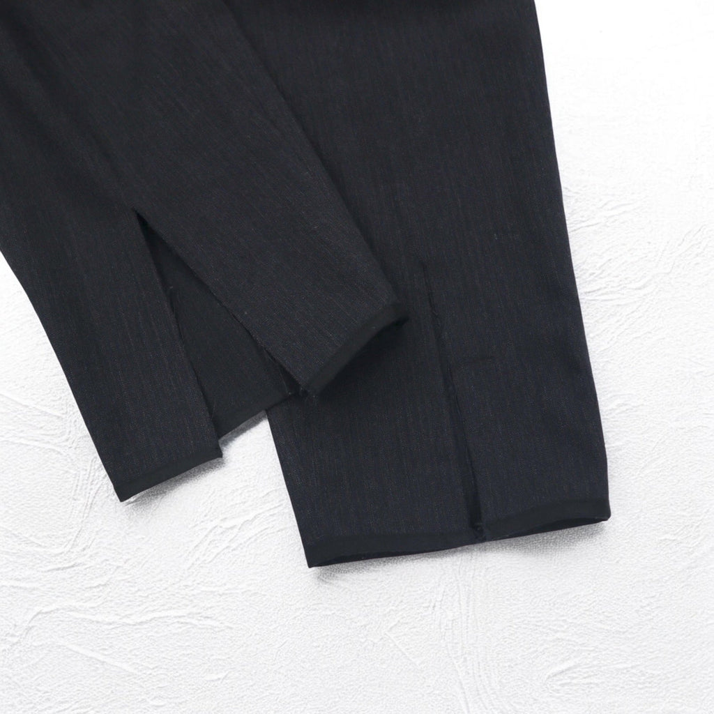 SOUMO Pantaloni larghi con pieghe M grigi lana spacco Made in Japan