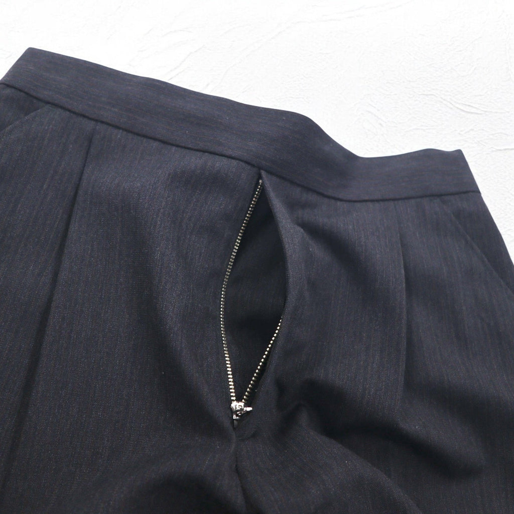 SOUMO Pantaloni larghi con pieghe M grigi lana spacco Made in Japan